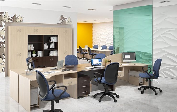 Офисный комплект мебели SIMPLE с эргономичными столами и тумбами в Туле - изображение 5